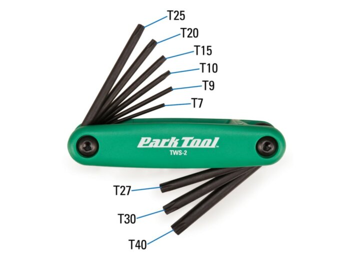 Park Tool TWS-2 Fold-up Torx Wrench Set 5 Park Tool TWS-2 Fold-up Torx Wrench Set