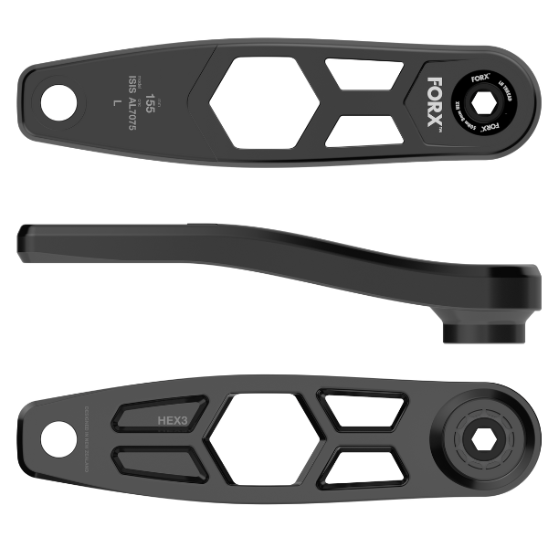 Forx E-bike Cranks HEX3 ISIS 155 Black 1 Pair 2 Forx E-bike Cranks HEX3 ISIS 155 Black 1 Pair - Image 2