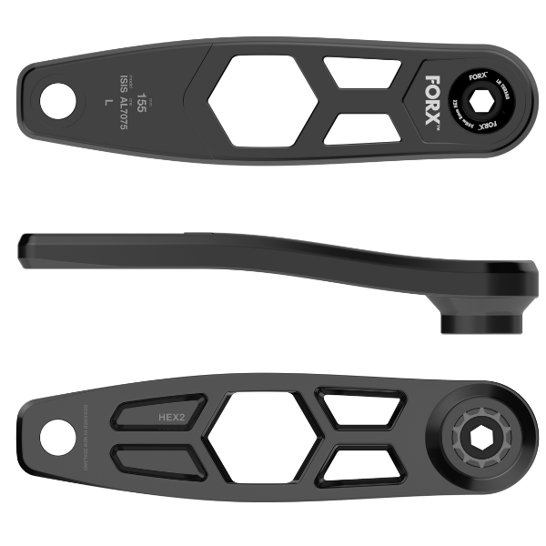 Forx E-bike Cranks HEX2.5 ISIS 155 SB Black 1 pair 2 Forx E-bike Cranks HEX2.5 ISIS 155 SB Black 1 pair - Image 2