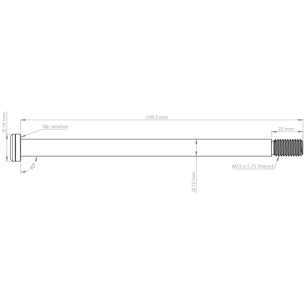Burgtec Trek 198.3mm Rear Axle 5 Burgtec Trek 198.3mm Rear Axle - Image 5