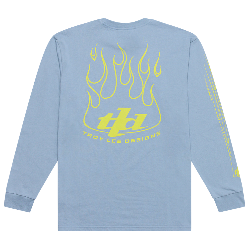TROY LEE DESIGNS - LONG SLEEVE TEE TORCHED SMOKE BLUE 2 TROY LEE DESIGNS - LONG SLEEVE TEE TORCHED SMOKE BLUE - Image 2