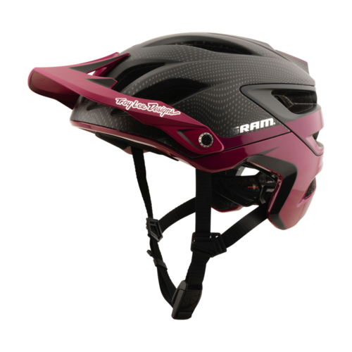 Troy Lee Designs A3 MIPS Helmet in SRAM Black / Berry