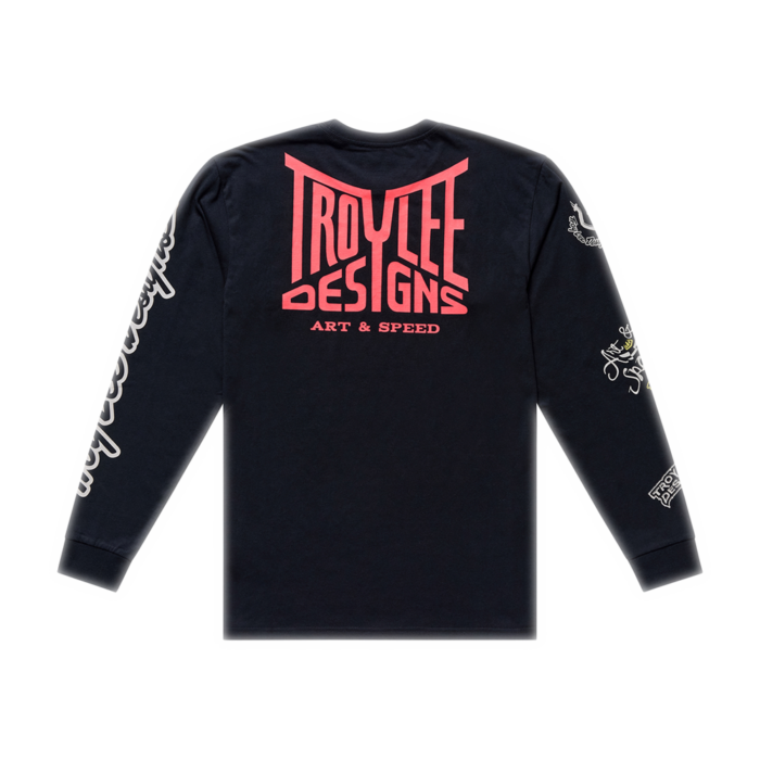 TROY LEE DESIGNS - HANDLEBAR LONG SLEEVE TEE BLACK 3 TROY LEE DESIGNS - HANDLEBAR LONG SLEEVE TEE BLACK