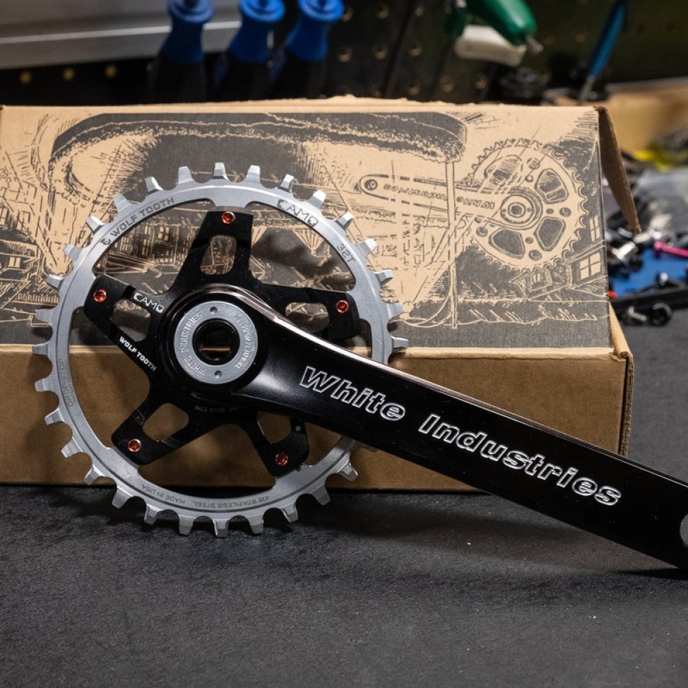 WOLF TOOTH - CAMO DROP-STOP CHAINRING - STAINLESS 2 WOLF TOOTH - CAMO DROP-STOP CHAINRING - STAINLESS - Image 2