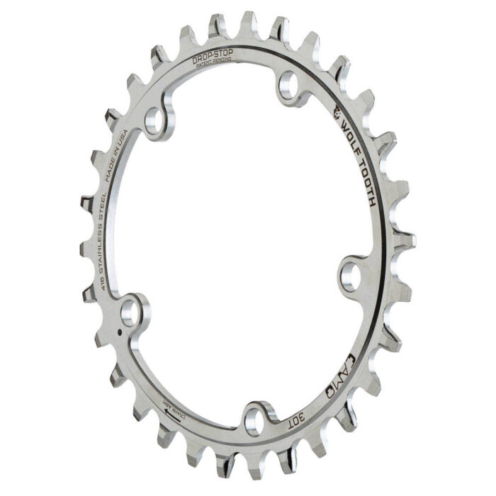 WOLF TOOTH - CAMO OVAL DROP-STOP CHAINRING - STAINLESS