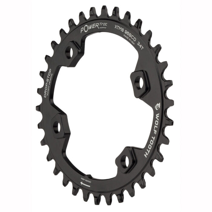 WOLF TOOTH - 96 BCD XT M8000 OVAL DROP-STOP CHAINRING 6 WOLF TOOTH - 96 BCD XT M8000 OVAL DROP-STOP CHAINRING