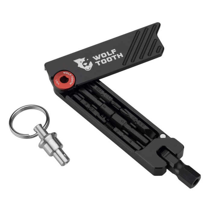 WOLF TOOTH - 6-BIT HEX WRENCH MULTI-TOOL WITH KEYCHAIN 20 WOLF TOOTH - 6-BIT HEX WRENCH MULTI-TOOL WITH KEYCHAIN