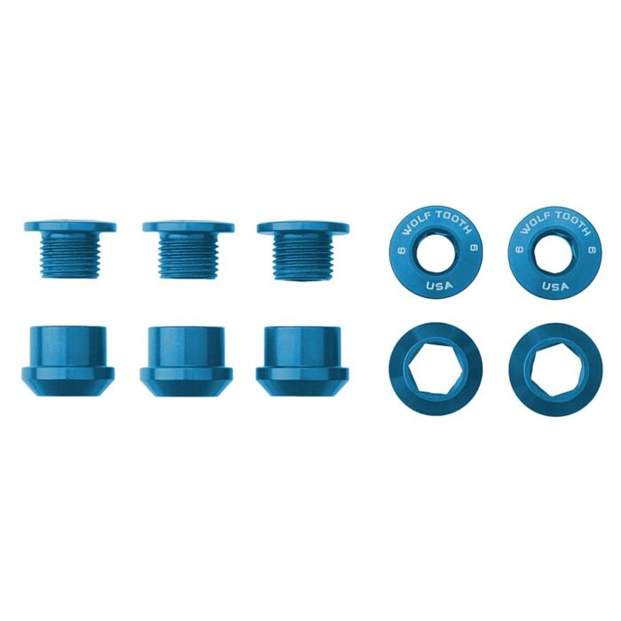 WOLF TOOTH - 6MM CHAINRING BOLTS FOR 1X - 5PCS 13 WOLF TOOTH - 6MM CHAINRING BOLTS FOR 1X - 5PCS