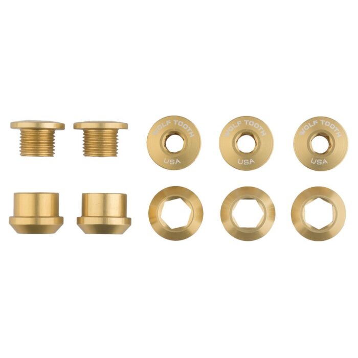 WOLF TOOTH - 6MM CHAINRING BOLTS FOR 1X - 5PCS 16 WOLF TOOTH - 6MM CHAINRING BOLTS FOR 1X - 5PCS