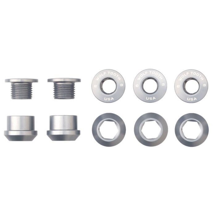 WOLF TOOTH - 6MM CHAINRING BOLTS FOR 1X - 5PCS 19 WOLF TOOTH - 6MM CHAINRING BOLTS FOR 1X - 5PCS