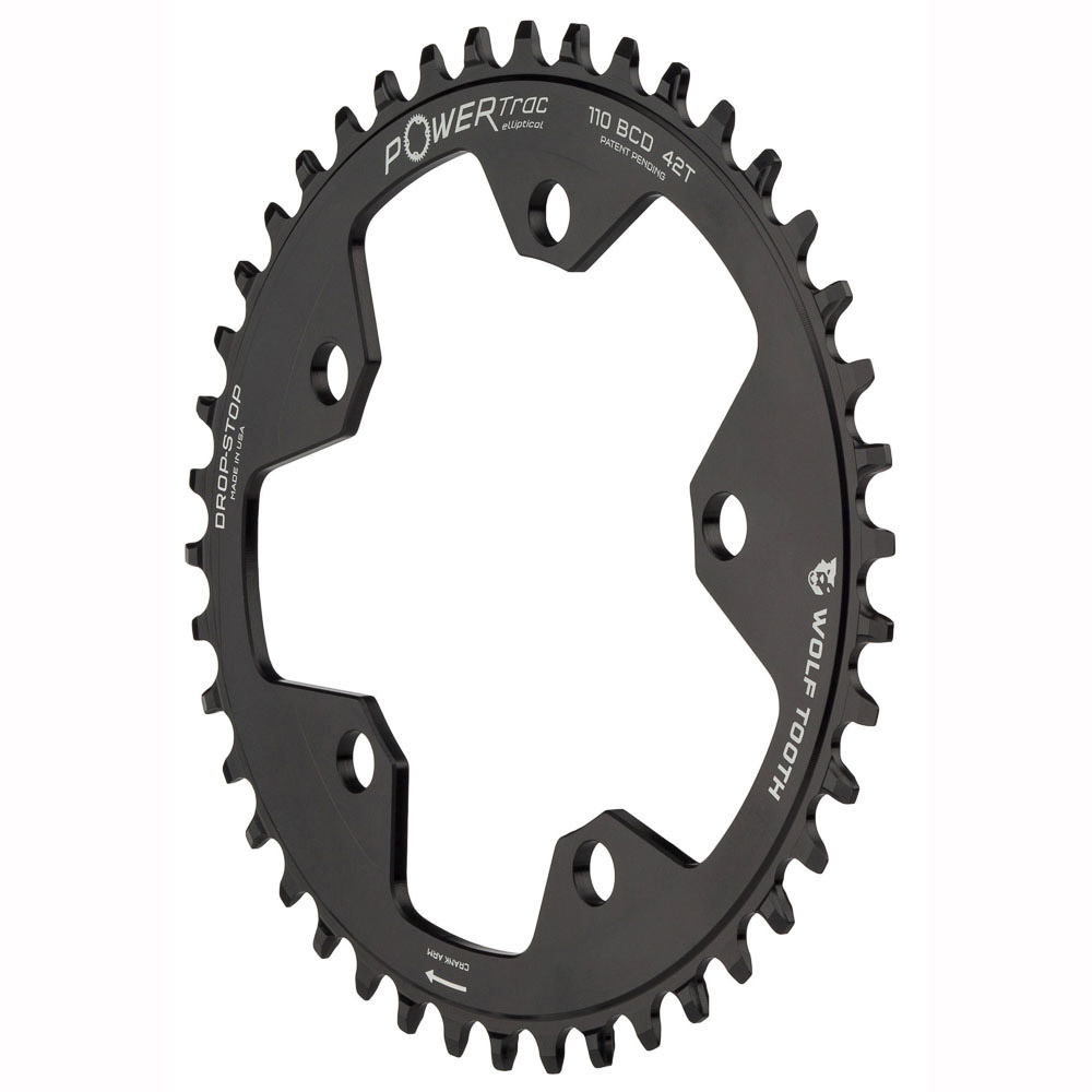 WOLF TOOTH - 110 BCD Elliptical 5 Bolt Chainring 40T - Drop Stop B 2 WOLF TOOTH - 110 BCD Elliptical 5 Bolt Chainring 40T - Drop Stop B - Image 2