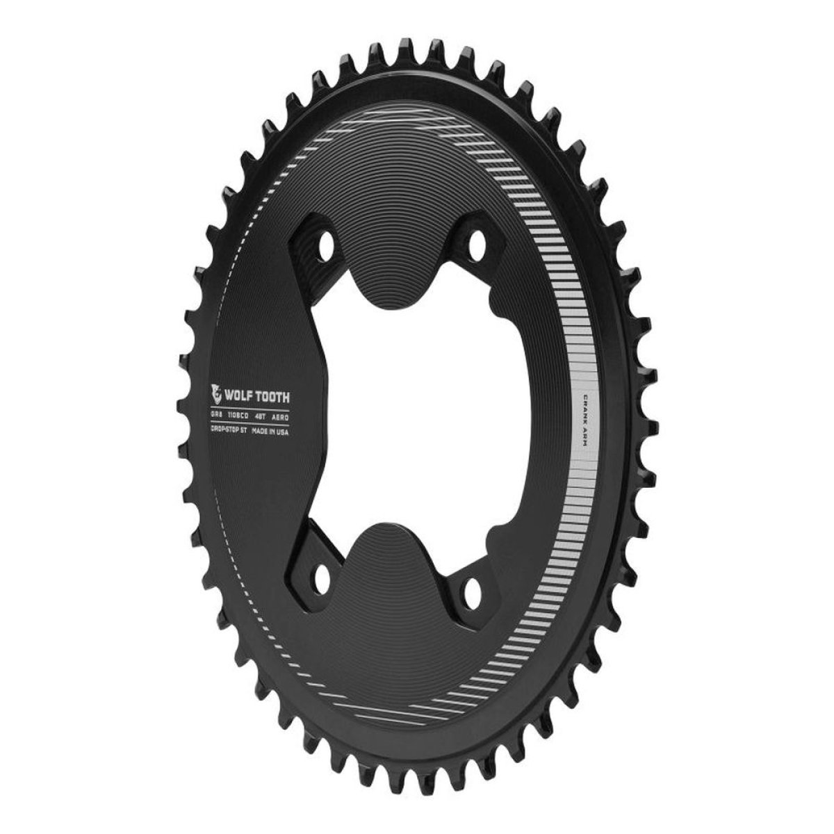 WOLF TOOTH - SHIMANO GRX AERO 1X DROP-STOP ST CHAINRING - 110 x 4 BCD - SHIMANO HG+ 2 WOLF TOOTH - SHIMANO GRX AERO 1X DROP-STOP ST CHAINRING - 110 x 4 BCD - SHIMANO HG+ - Image 2