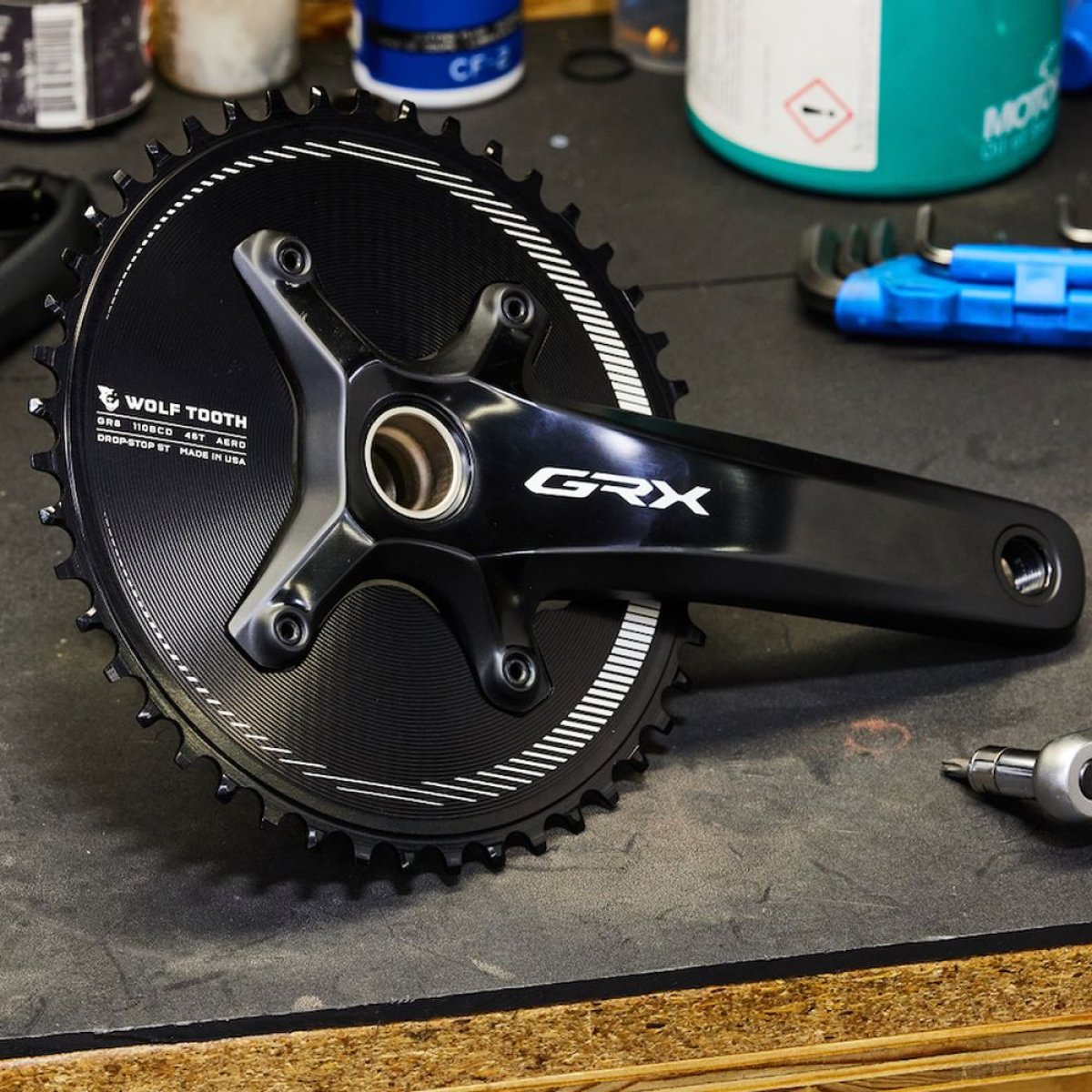 WOLF TOOTH - SHIMANO GRX AERO 1X DROP-STOP ST CHAINRING - 110 x 4 BCD - SHIMANO HG+ 7 WOLF TOOTH - SHIMANO GRX AERO 1X DROP-STOP ST CHAINRING - 110 x 4 BCD - SHIMANO HG+ - Image 7