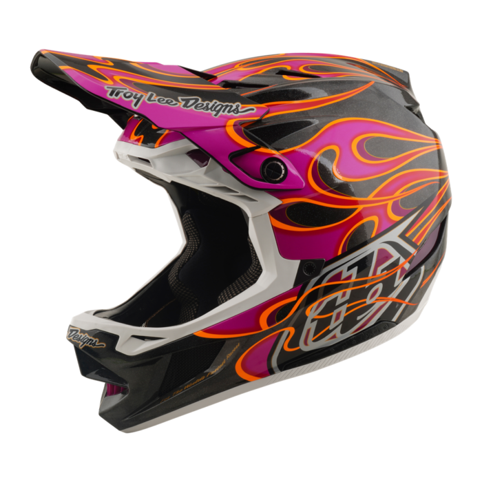 TROY LEE DESIGNS - D4 AS CARBON HELMET TORCHED CARBON / MAGENTA