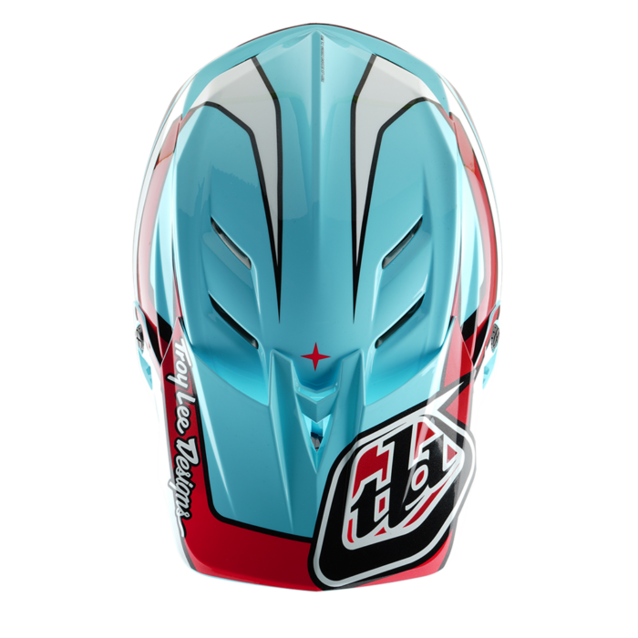 Troy Lee Designs - D4 AS Polyacrylite Helmet Linear Blue