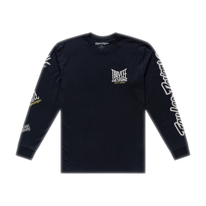 TROY LEE DESIGNS - HANDLEBAR LONG SLEEVE TEE BLACK 4 TROY LEE DESIGNS - HANDLEBAR LONG SLEEVE TEE BLACK