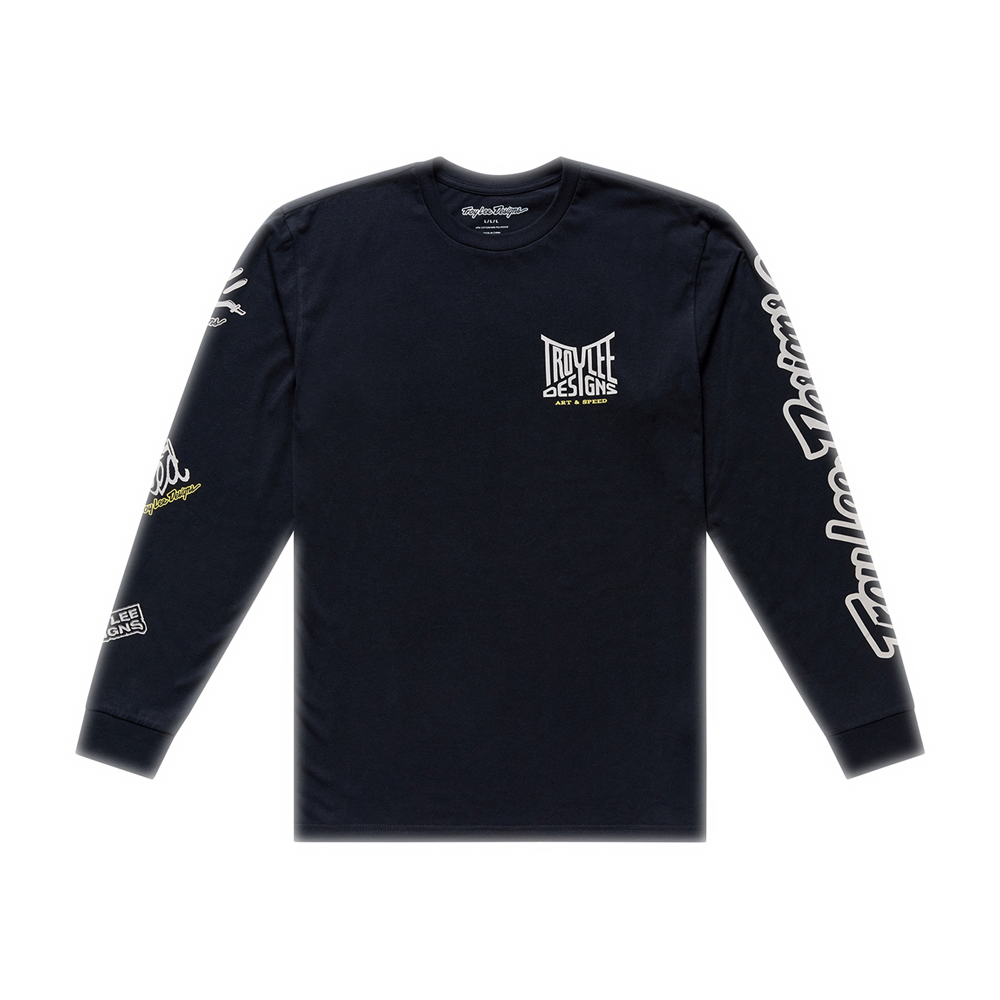 TROY LEE DESIGNS - HANDLEBAR LONG SLEEVE TEE BLACK 2 TROY LEE DESIGNS - HANDLEBAR LONG SLEEVE TEE BLACK - Image 2