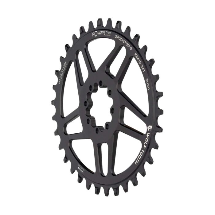 WOLF TOOTH - SRAM DM MTB 8-BOLT OVAL DROP-STOP B CHAINRING - 3MM OFFSET 4 WOLF TOOTH - SRAM DM MTB 8-BOLT OVAL DROP-STOP B CHAINRING - 3MM OFFSET