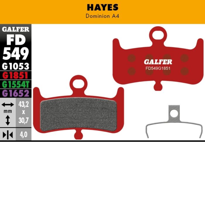 GALFER - BRAKE PADS - HAYES DOMINION A4