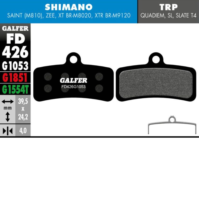 GALFER - BRAKE PADS - SHIMANO FOUR PISTON