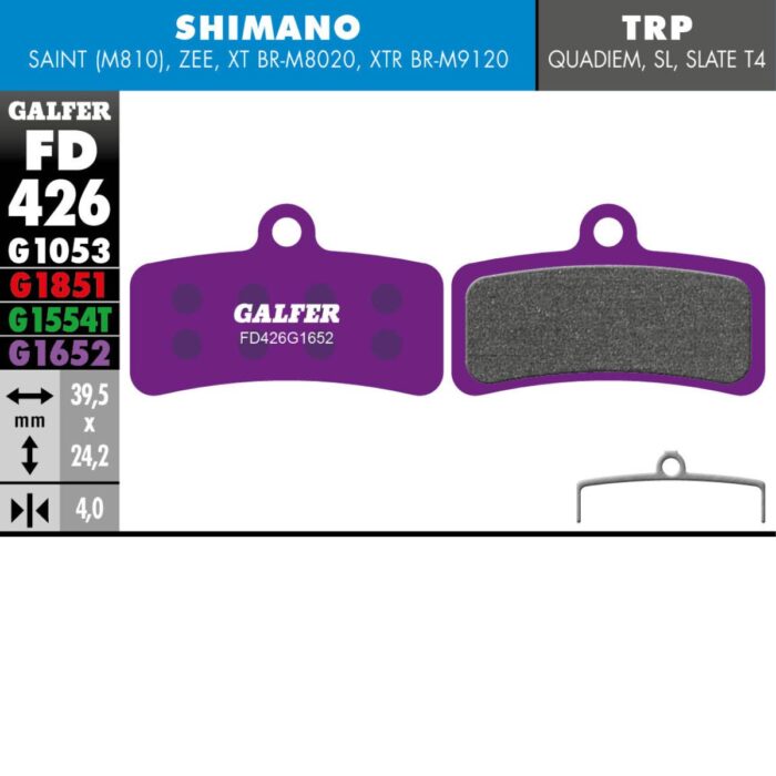GALFER - BRAKE PADS - SHIMANO FOUR PISTON
