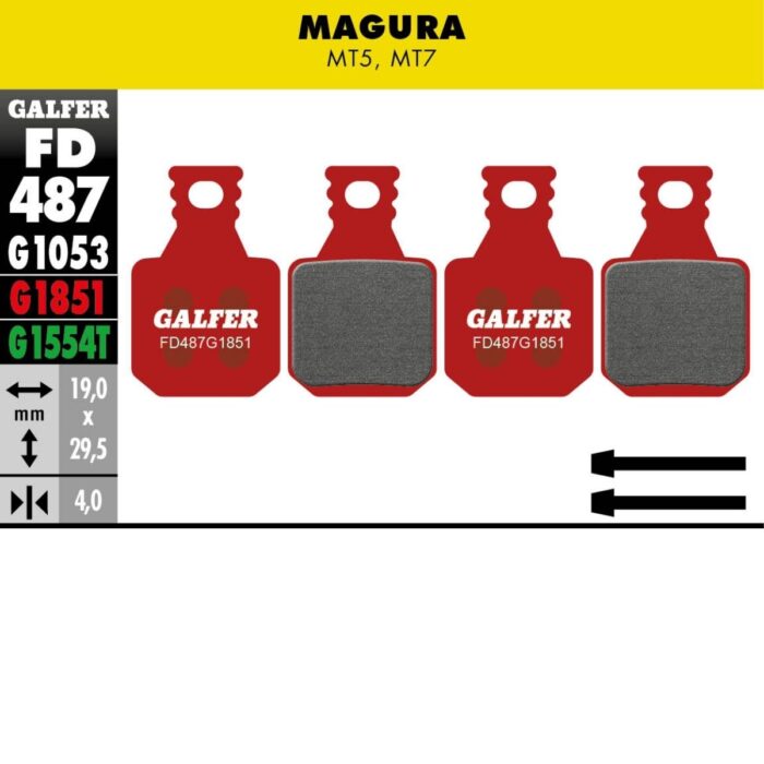 GALFER - BRAKE PADS - MAGURA MARTA MT5 - MT7