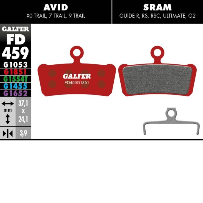 GALFER - BRAKE PADS - SRAM GUIDE / AVID X0 TRAIL