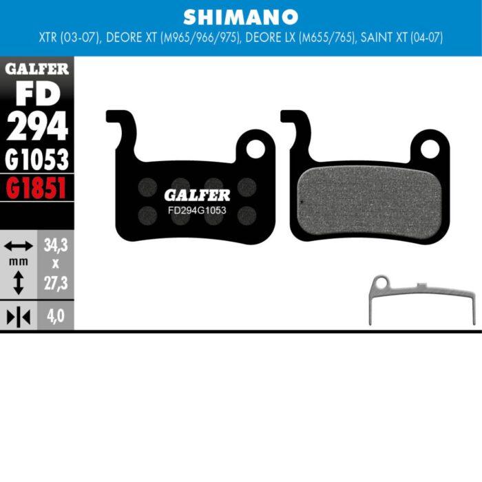 Galfer Performance (Black) Brake Pad Shimano Deore XT - LX