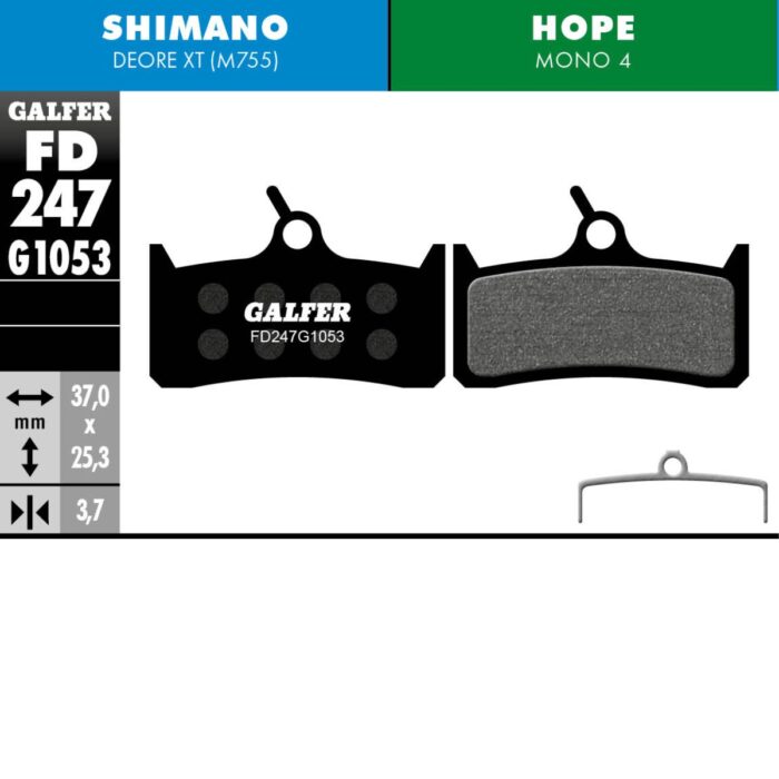 Galfer Performance (Black) Brake Pad Shimano Deore XT M755