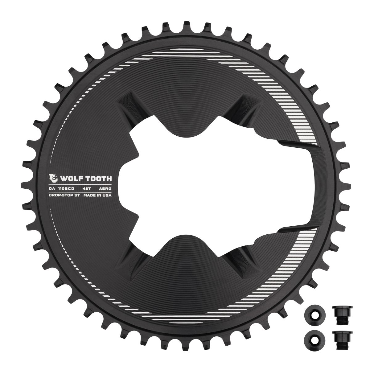 WOLF TOOTH - SHIMANO 9200 AERO 1X DROP-STOP CHAINRING - 110 x 4 BCD - SHIMANO HG+ 12 WOLF TOOTH - SHIMANO 9200 AERO 1X DROP-STOP CHAINRING - 110 x 4 BCD - SHIMANO HG+ - Image 12