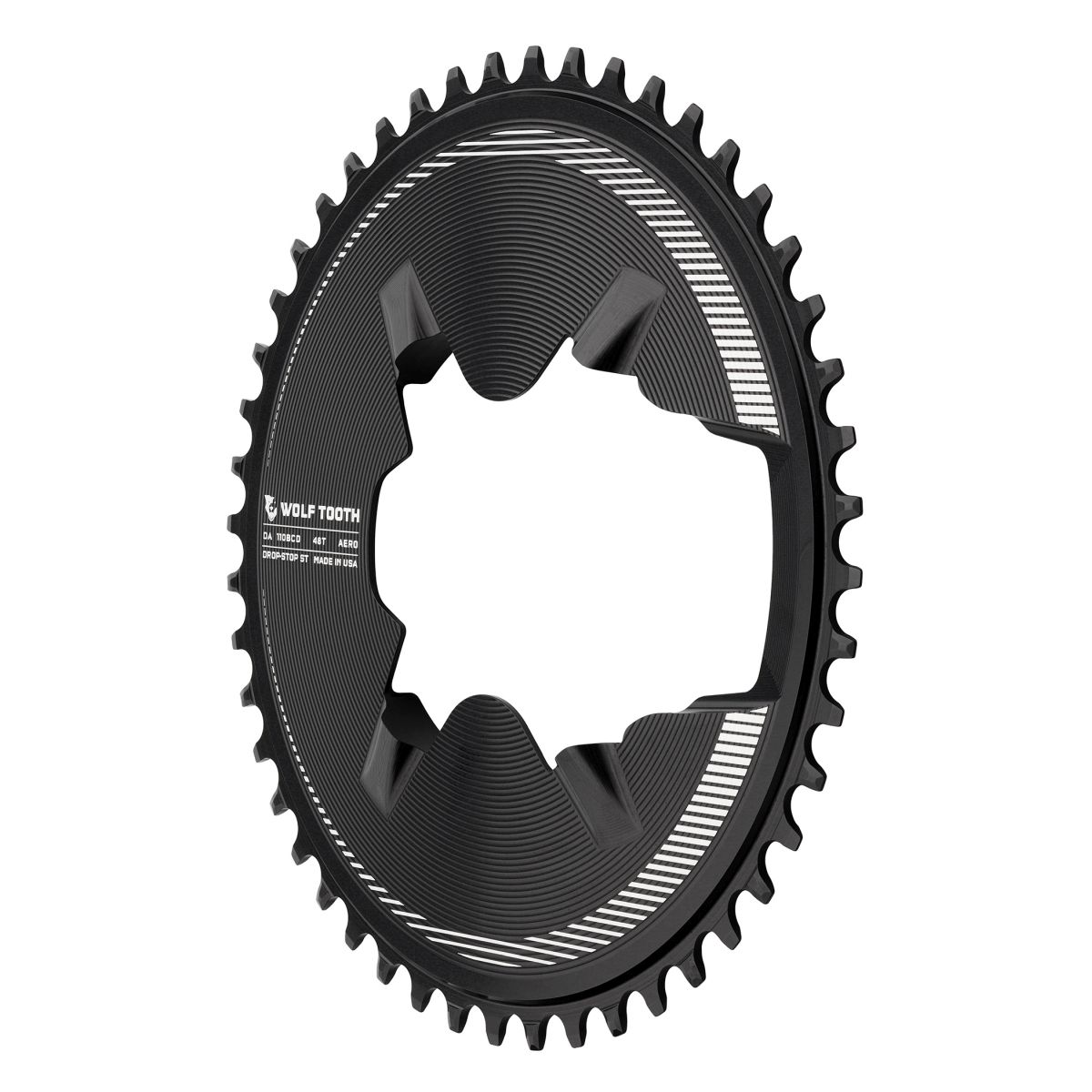 WOLF TOOTH - SHIMANO 9200 AERO 1X DROP-STOP CHAINRING - 110 x 4 BCD - SHIMANO HG+ 2 WOLF TOOTH - SHIMANO 9200 AERO 1X DROP-STOP CHAINRING - 110 x 4 BCD - SHIMANO HG+ - Image 2
