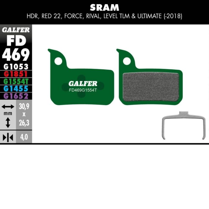 GALFER - BRAKE PADS - SRAM ROAD / LEVEL MONOBLOCK