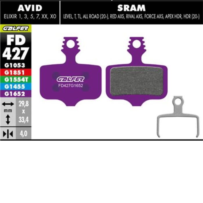 GALFER - BRAKE PADS -  AVID ELIXIR / SRAM LEVEL