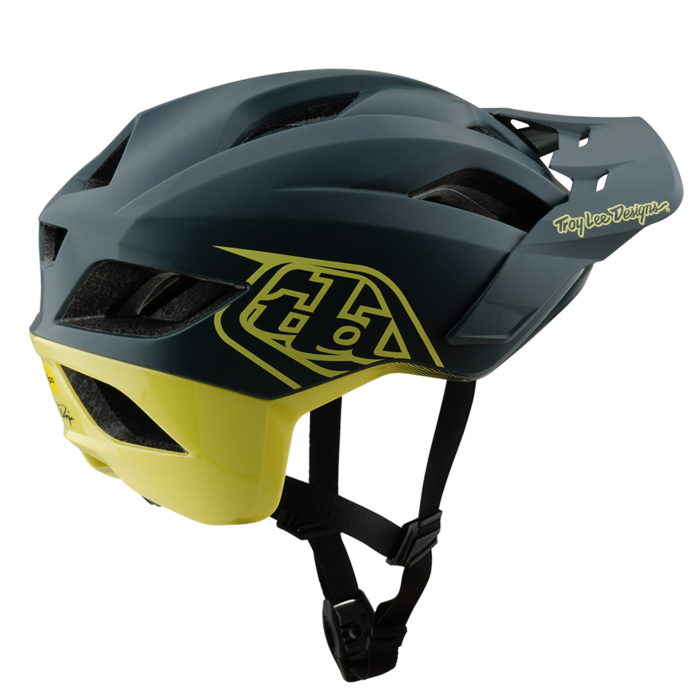 Troy Lee Designs - Flowline Se AS Helmet Badge Gray / Glo Yellow