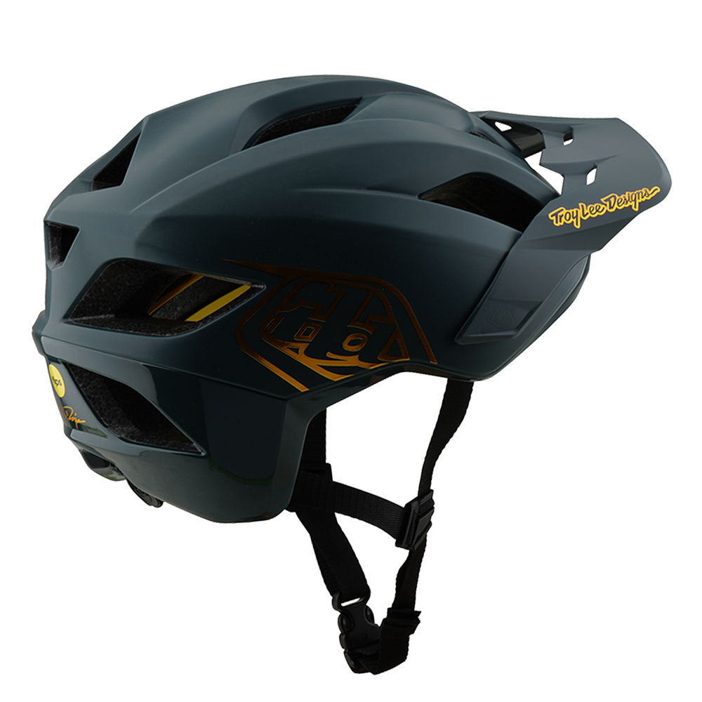TROY LEE DESIGNS - FLOWLINE AS HELMET POINT GRAY / GOLD 2 TROY LEE DESIGNS - FLOWLINE AS HELMET POINT GRAY / GOLD - Image 2