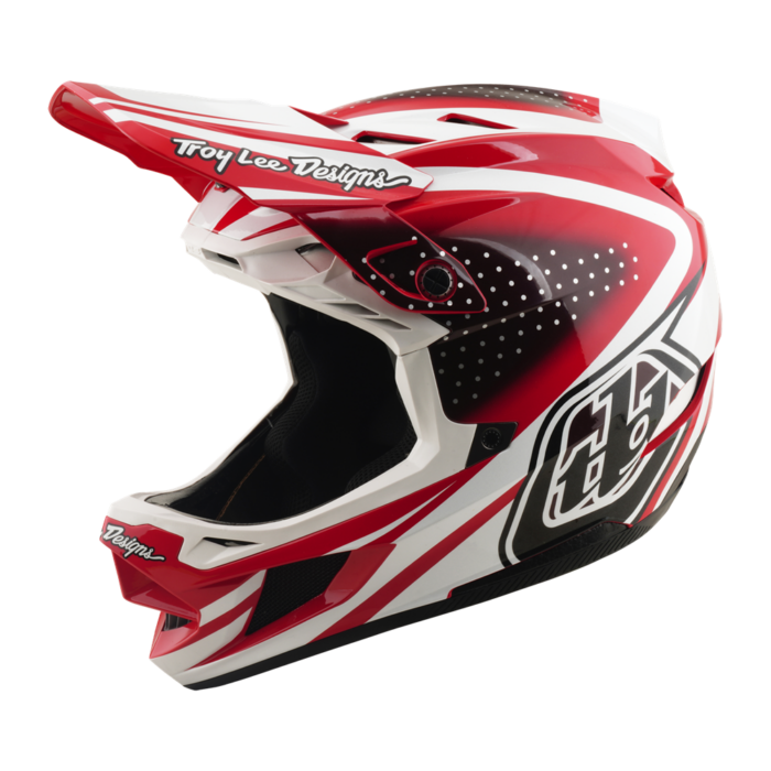 TROY LEE DESIGNS - D4 AS POLYACRYLITE HELMET THE LINE FIRE / WHITE