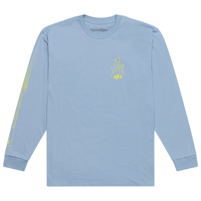 TROY LEE DESIGNS - LONG SLEEVE TEE TORCHED SMOKE BLUE 3 TROY LEE DESIGNS - LONG SLEEVE TEE TORCHED SMOKE BLUE