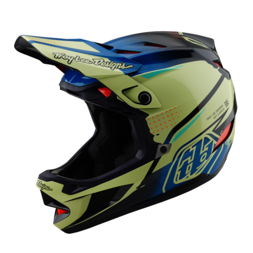 Troy Lee Designs D4 Composite MIPS Helmet in Drip Glo Yellow