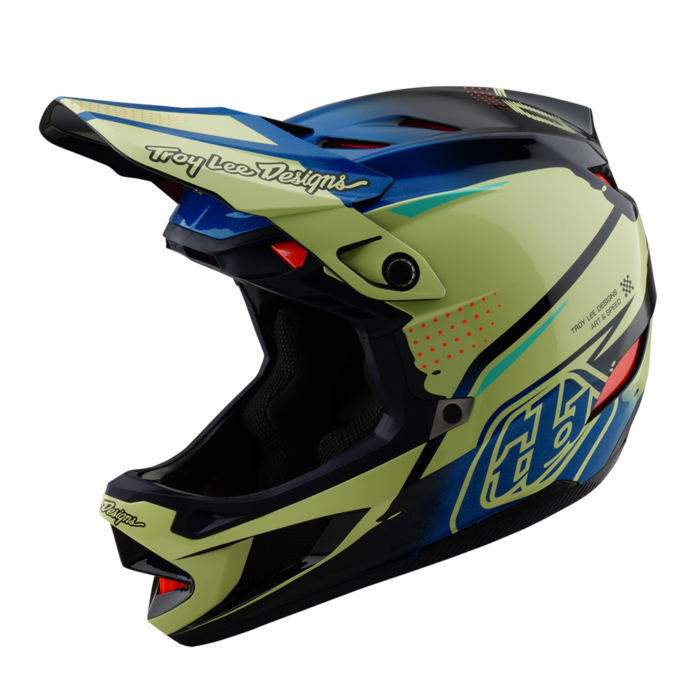 TROY LEE DESIGNS - D4 AS COMPOSITE HELMET DRIP GLO YELLOW
