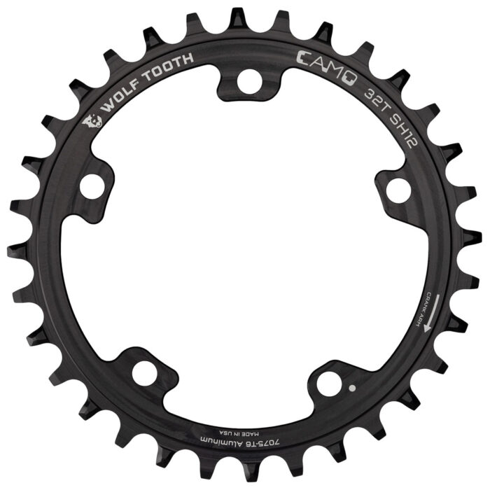 WOLF TOOTH - CAMO DROP-STOP CHAINRING - SHIMANO HG+ 3 WOLF TOOTH - CAMO DROP-STOP CHAINRING - SHIMANO HG+