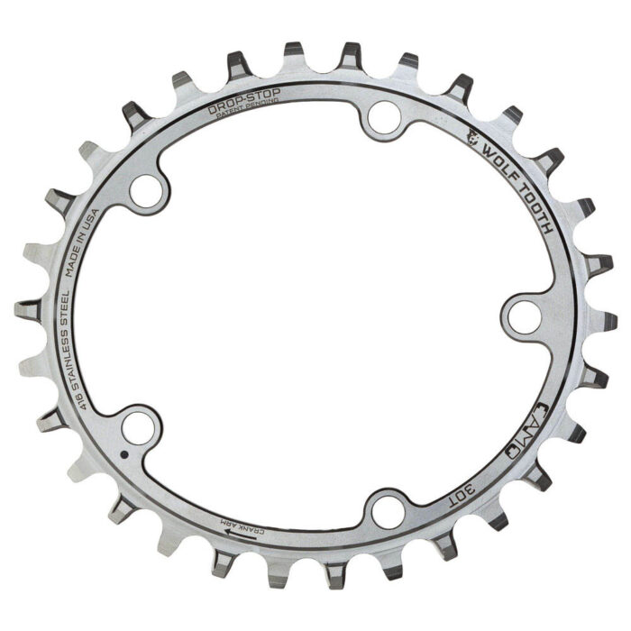 WOLF TOOTH - CAMO OVAL DROP-STOP CHAINRING - STAINLESS