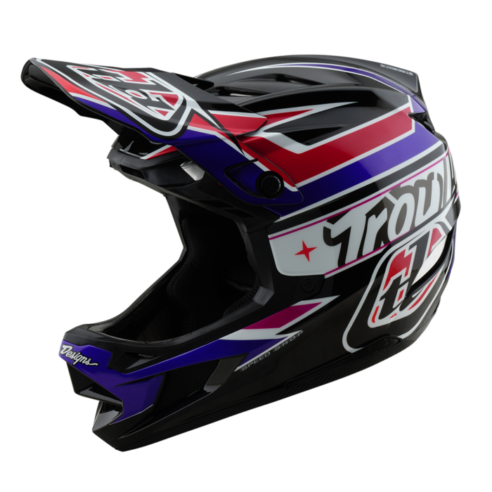 TROY LEE DESIGNS - D4 AS POLYACRYLITE HELMET LINEAR BLACK 4 TROY LEE DESIGNS - D4 AS POLYACRYLITE HELMET LINEAR BLACK