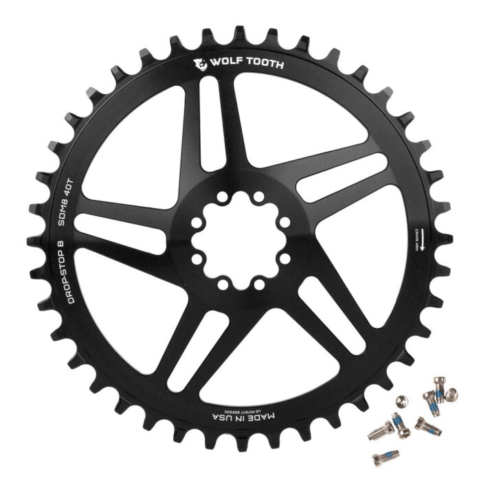 WOLF TOOTH - SRAM 8-BOLT DM DROP-STOP CHAINRING 8 WOLF TOOTH - SRAM 8-BOLT DM DROP-STOP CHAINRING