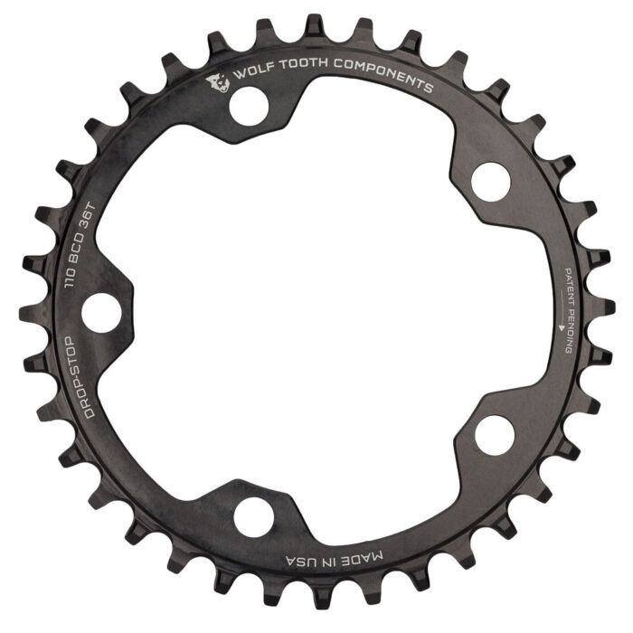 WOLF TOOTH - 110 x 5 BCD GRAVEL / CX / ROAD DROP-STOP CHAINRINGS 12 WOLF TOOTH - 110 x 5 BCD GRAVEL / CX / ROAD DROP-STOP CHAINRINGS