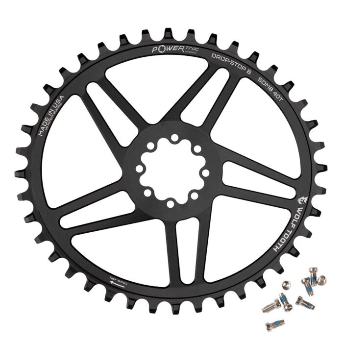 WOLF TOOTH - SRAM 8-BOLT DM ROAD/GRAVEL OVAL DROP-STOP CHAINRING