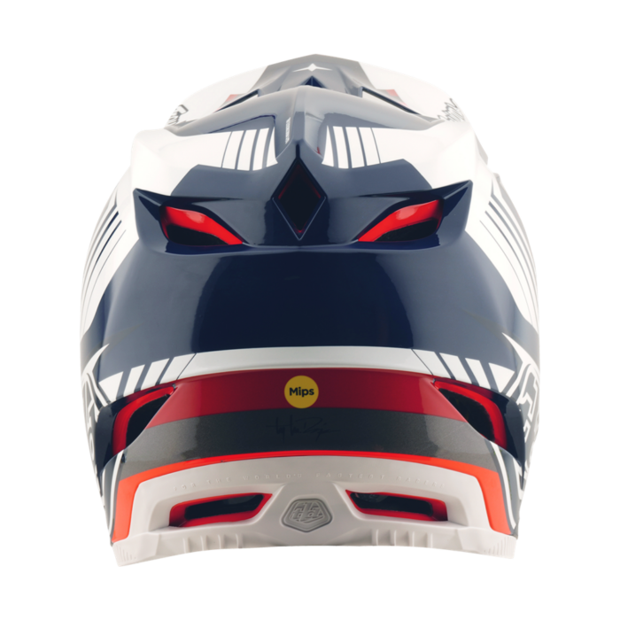 TROY LEE DESIGNS - D4 AS POLYACRYLITE HELMET QUALIFER BLUE / WHITE 6 TROY LEE DESIGNS - D4 AS POLYACRYLITE HELMET QUALIFER BLUE / WHITE