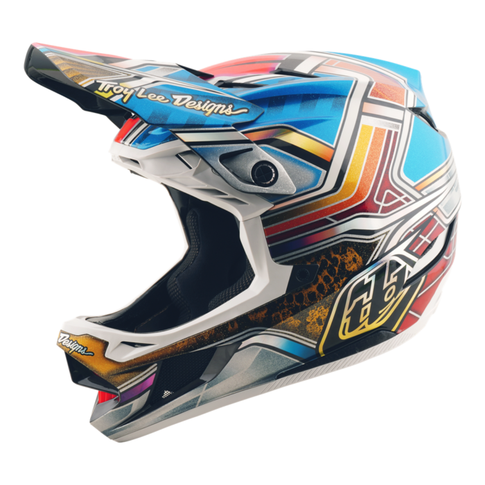 TROY LEE DESIGNS - D4 CARBON AS HELMET LOWRIDER BLUE