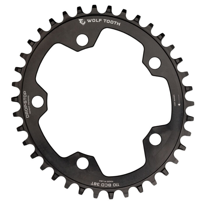 WOLF TOOTH - 110 BCD Elliptical 5 Bolt Chainring 40T - Drop Stop B 4 WOLF TOOTH - 110 BCD Elliptical 5 Bolt Chainring 40T - Drop Stop B