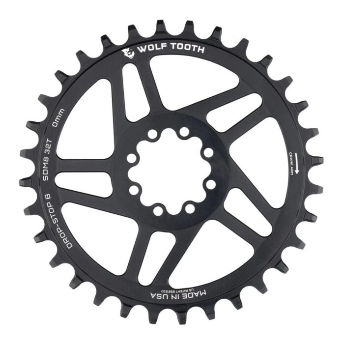WOLF TOOTH - SRAM DM MTB 8-BOLT DROP-STOP B CHAINRING - 0MM OFFSET 5 WOLF TOOTH - SRAM DM MTB 8-BOLT DROP-STOP B CHAINRING - 0MM OFFSET