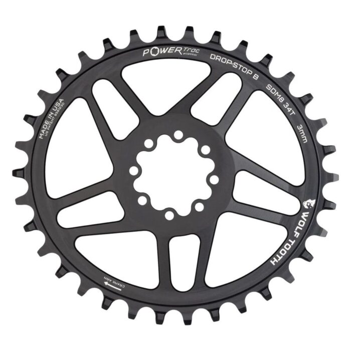 WOLF TOOTH - SRAM DM MTB 8-BOLT OVAL DROP-STOP B CHAINRING - 3MM OFFSET 3 WOLF TOOTH - SRAM DM MTB 8-BOLT OVAL DROP-STOP B CHAINRING - 3MM OFFSET